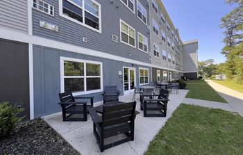 Outdoor gathering space off community room